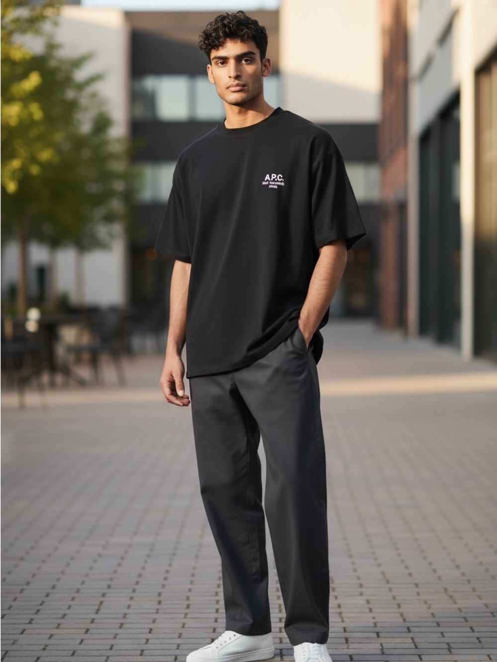 A.P.C. Black Logo Crewneck T-Shirt